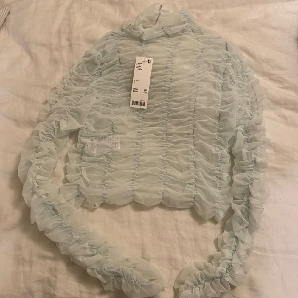 Silence + Noise Kora Sheer Ruched Top